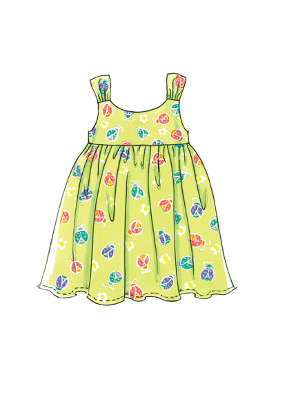 McCall's M6017 pattern envelope showing toddler tops and dresses