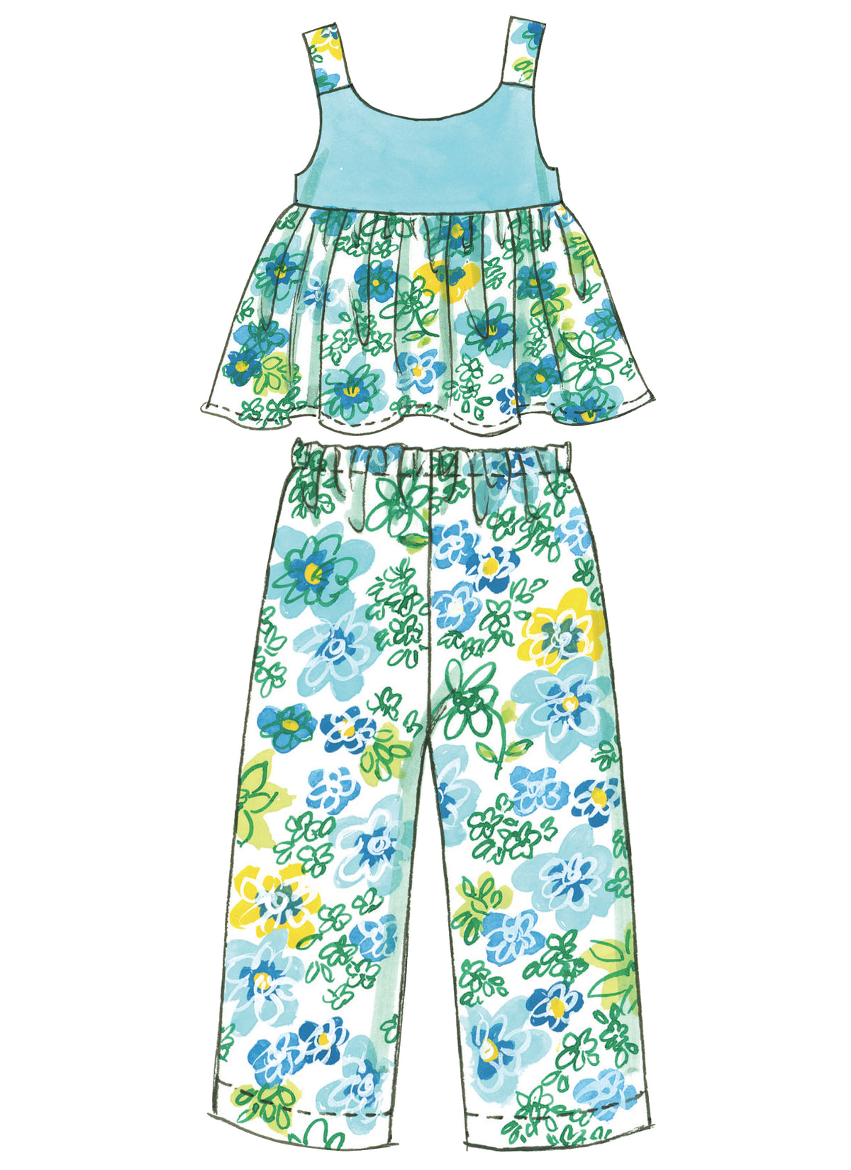 McCall's M6017 pattern envelope showing toddler tops and dresses