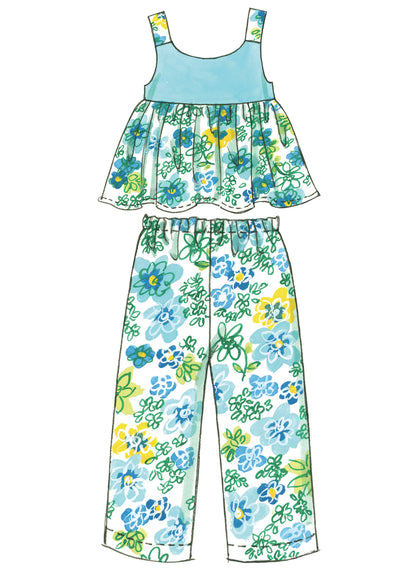 McCall's M6017 pattern envelope showing toddler tops and dresses