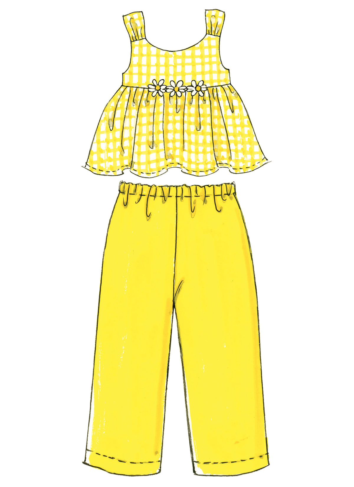 McCall's M6017 pattern envelope showing toddler tops and dresses