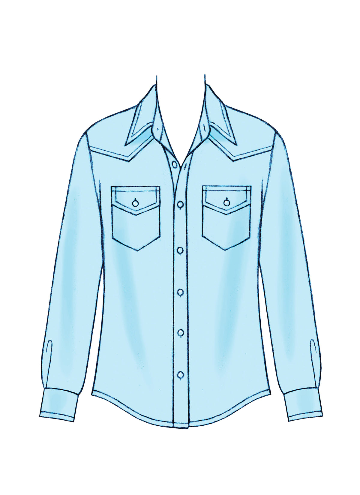 McCall's M6044 pattern envelope showing men's shirts