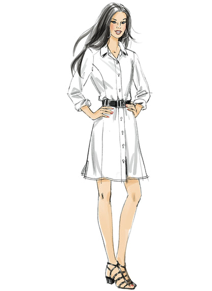 McCall's M6124 pattern envelope showing women's shirts