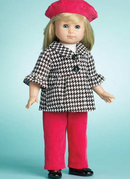 McCall's M6137 pattern envelope showing doll clothes