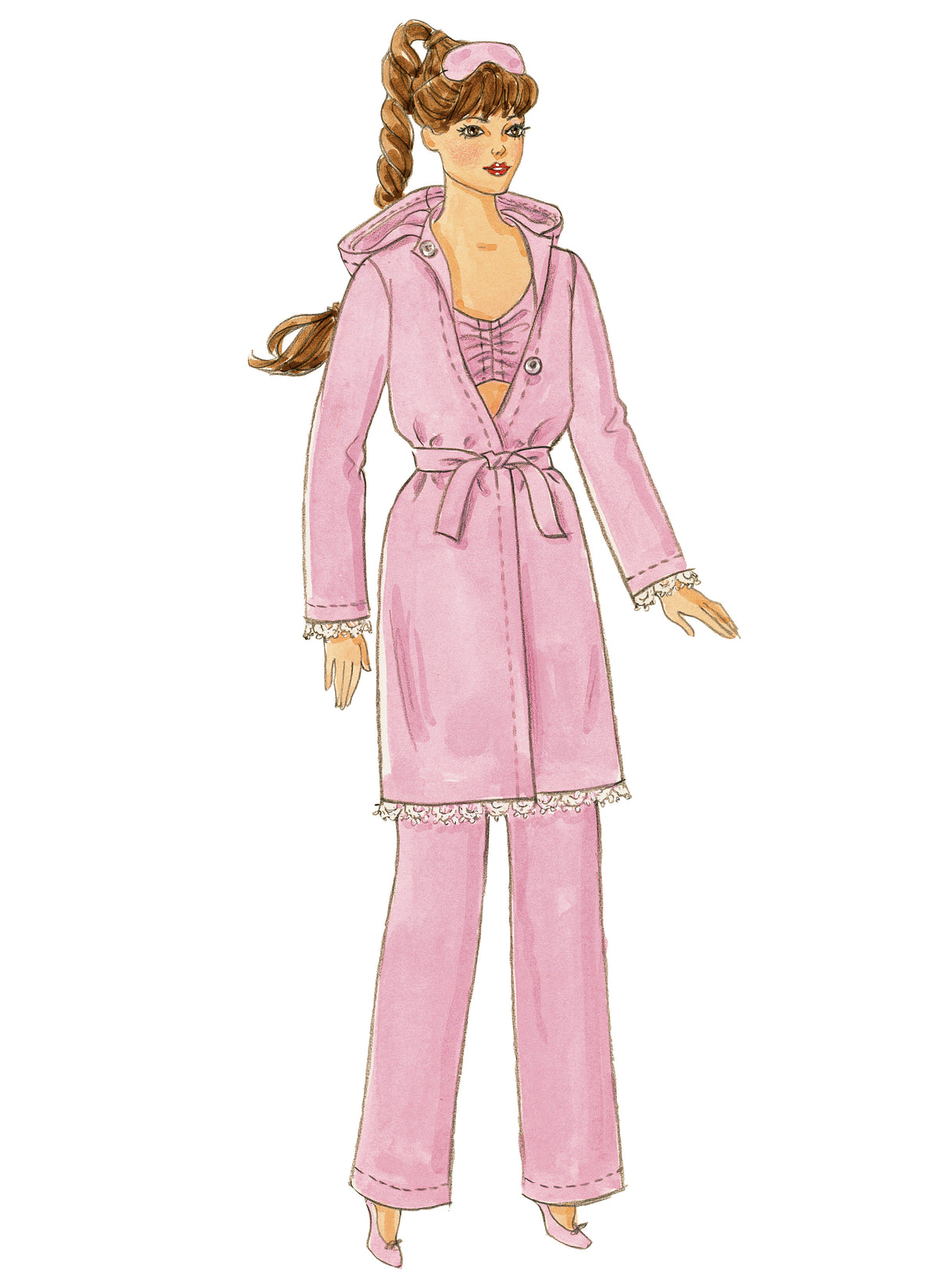 McCall's M6258 pattern envelope showing doll outfits