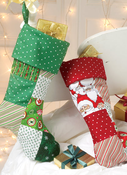 McCall's M6453 pattern envelope showing fabric Christmas ornaments