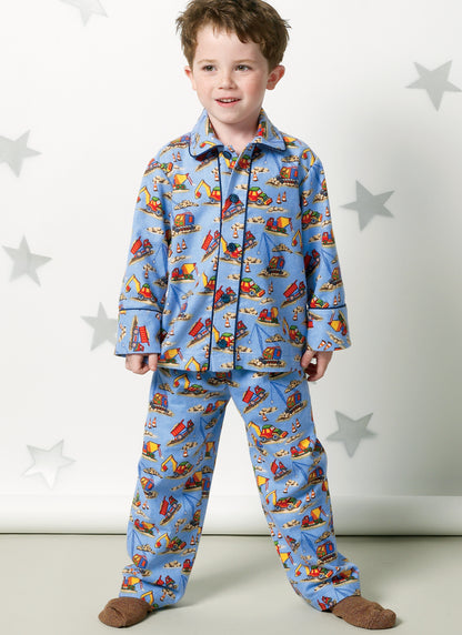McCall's M6458 pattern envelope showing toddler pyjamas