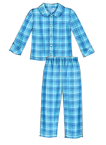 McCall's M6458 pattern envelope showing toddler pyjamas