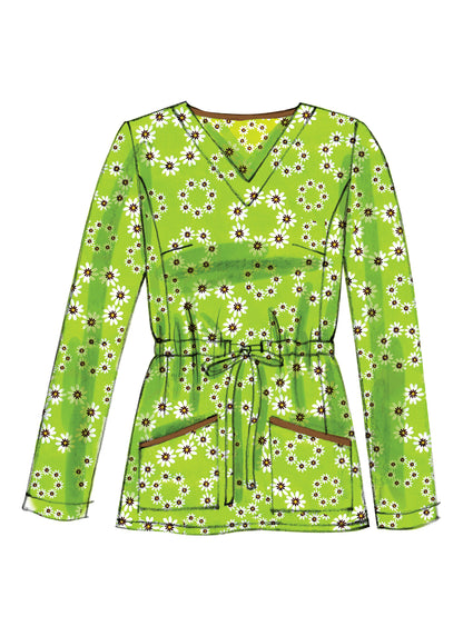 McCall's M6473 sewing pattern envelope showing misses' pullover tops