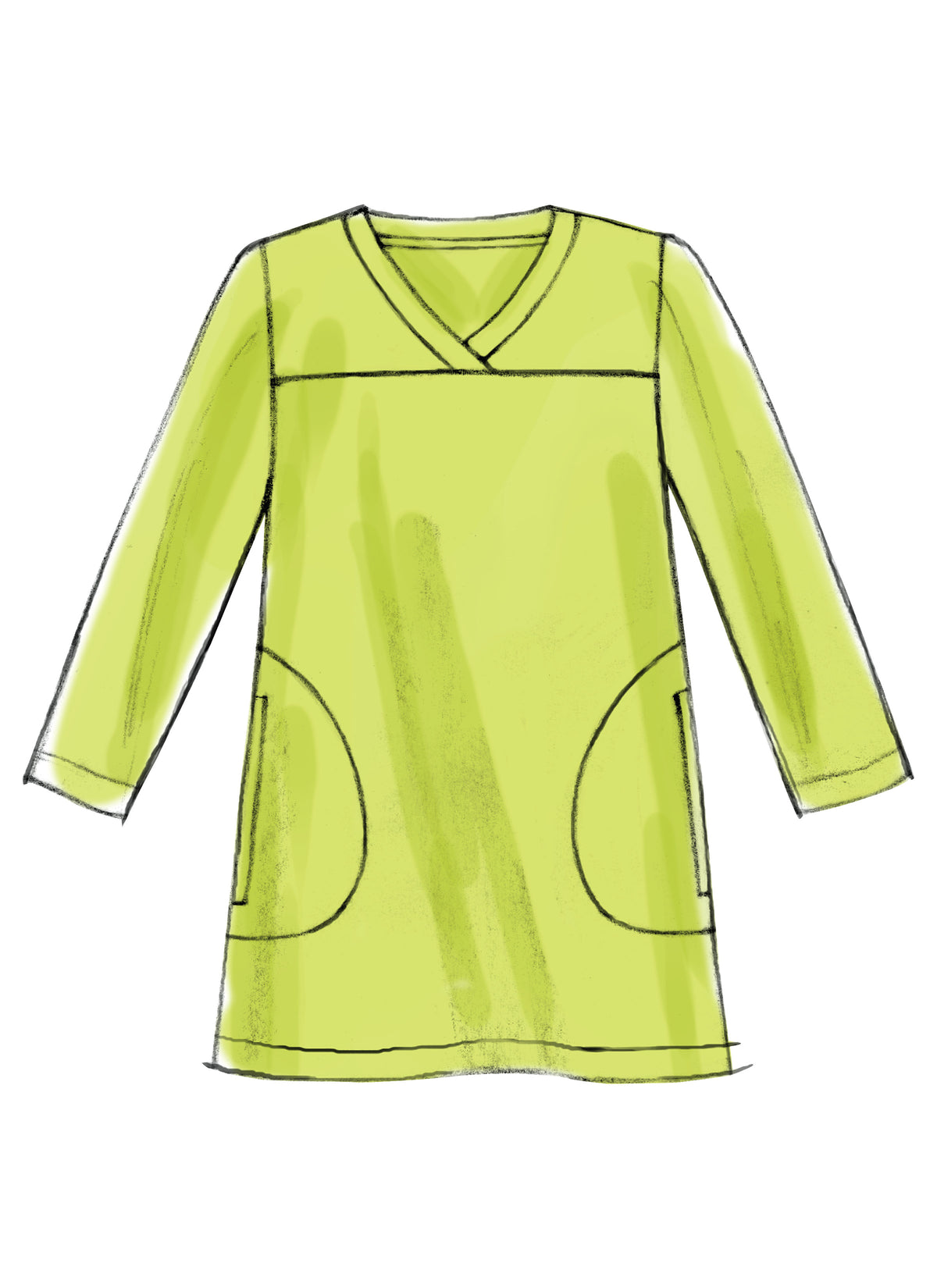 McCall's M6474 sewing pattern envelope showing misses' sleepwear tops, tunic & gowns