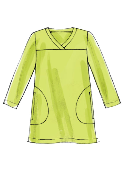 McCall's M6474 sewing pattern envelope showing misses' sleepwear tops, tunic & gowns