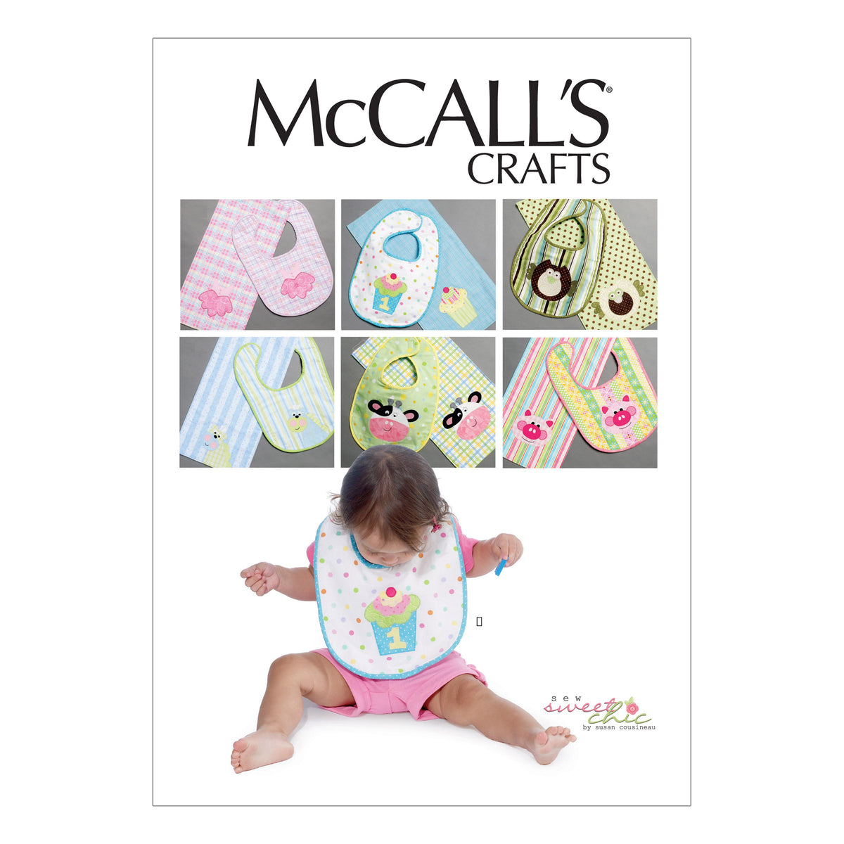 McCall's M6478 sewing pattern envelope showing baby bib