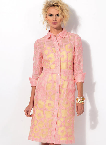 McCall's M6696 sewing pattern envelope showing misses' shirt dress