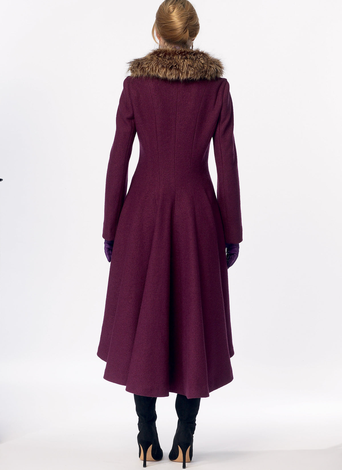 McCall's M6800 sewing pattern envelope showing misses' fit and flare lined coat