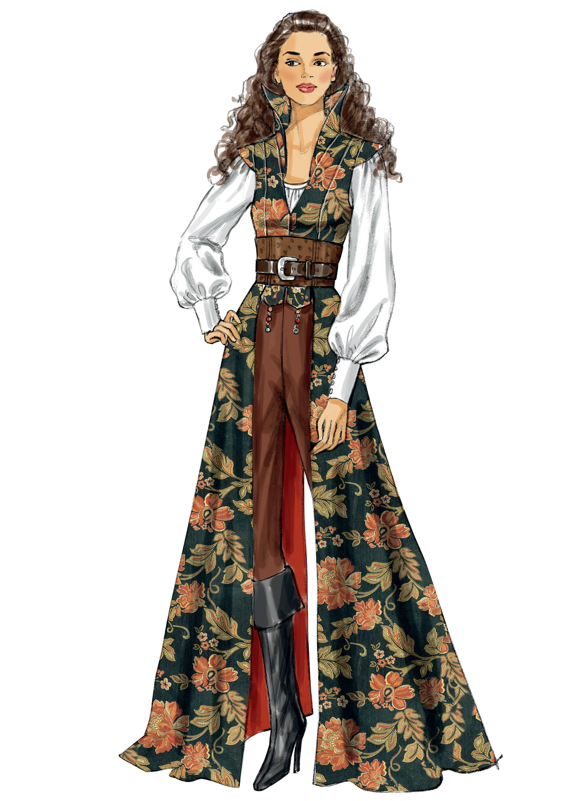 McCall's M6819 sewing pattern envelope showing misses' lined costume coat