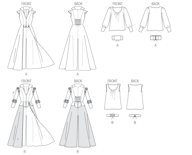 McCall's M6819 sewing pattern envelope showing misses' lined costume coat