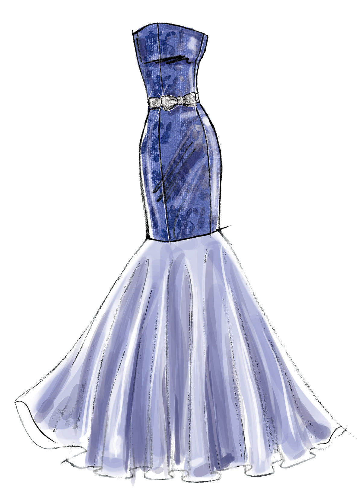 McCall's M6838 sewing pattern envelope showing misses' special occasion dress