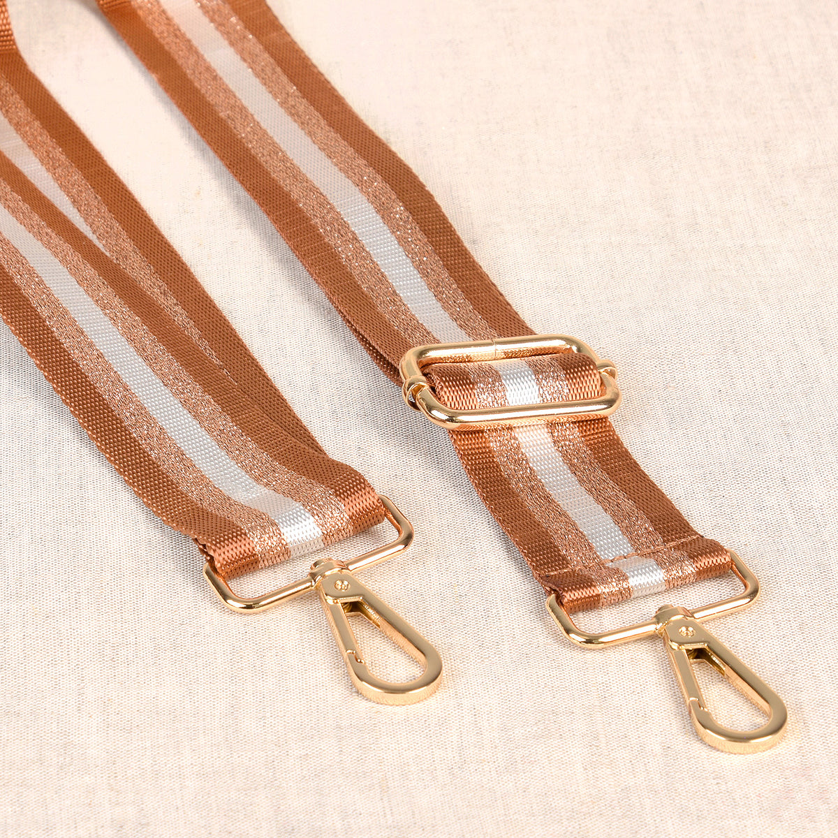 Copper/Rose Gold two-tone 36mm bag shoulder strap