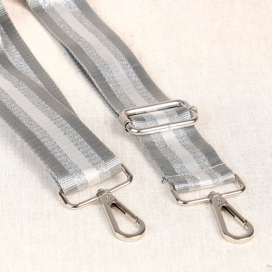 Silver two-tone 36mm bag shoulder strap