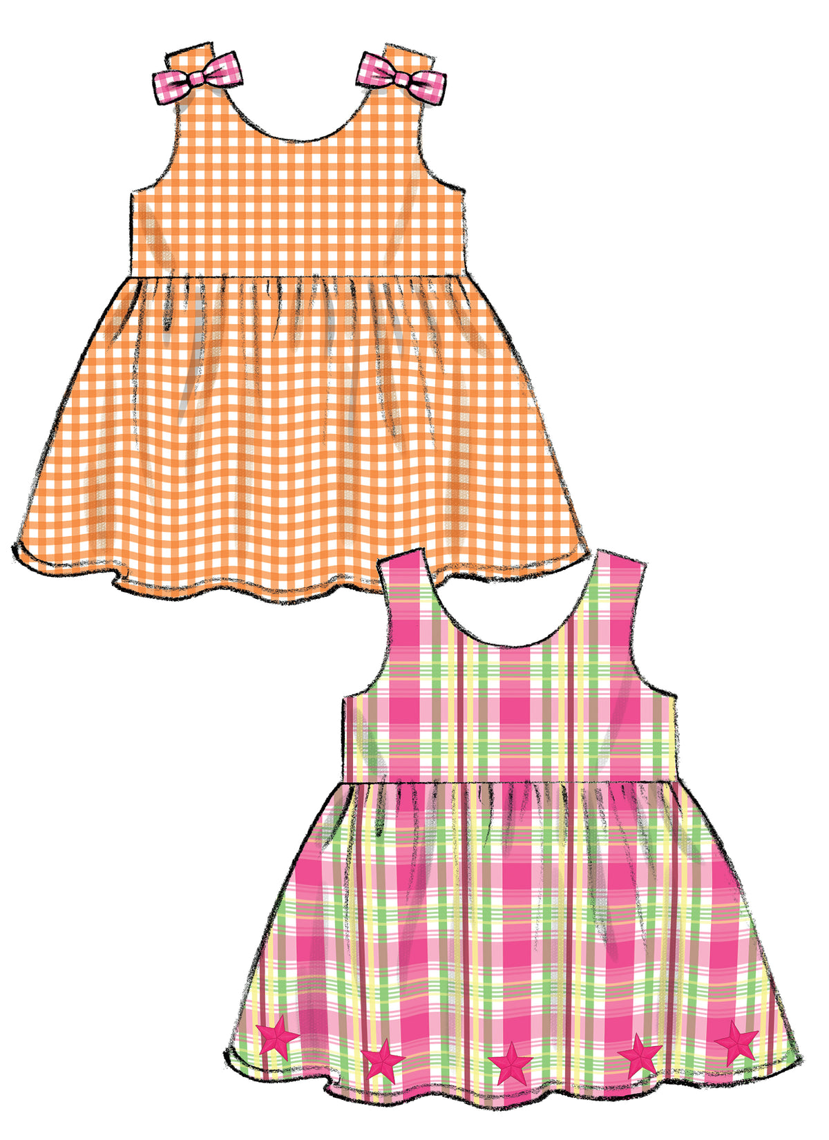 McCall's M6944 toddler top and dress sewing pattern envelope