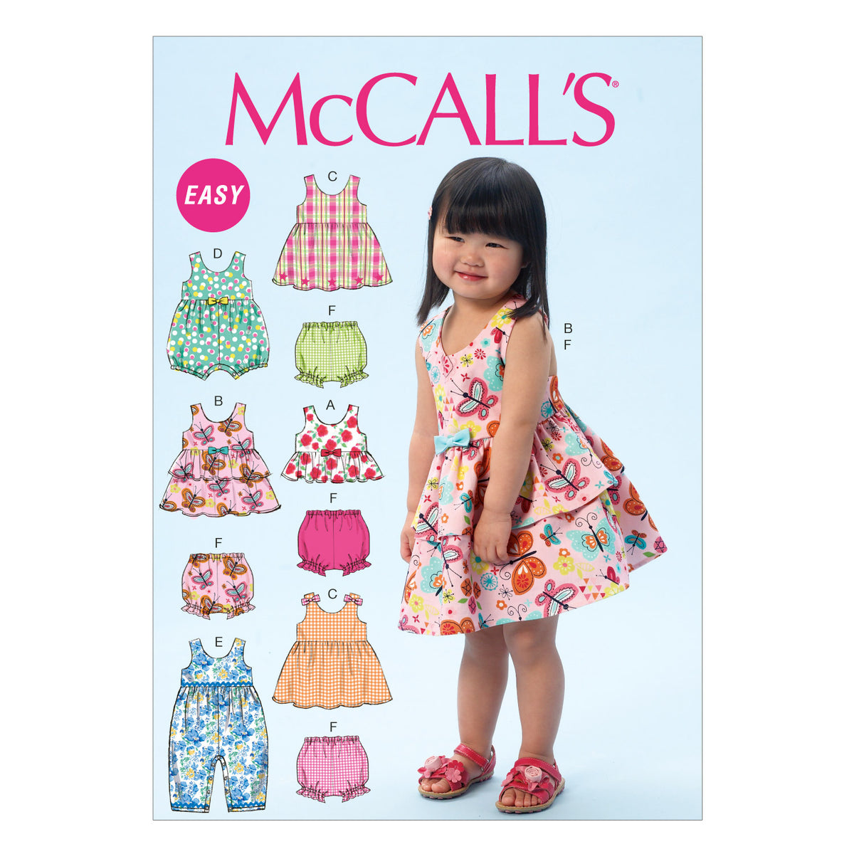 McCall's M6944 toddler top and dress sewing pattern envelope