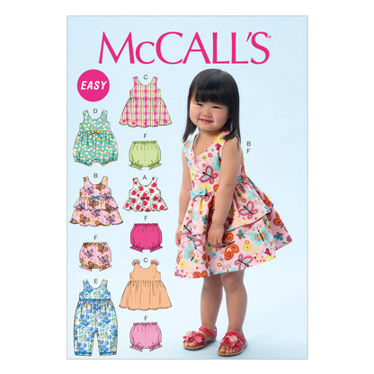 McCall's M6944 toddler top and dress sewing pattern envelope