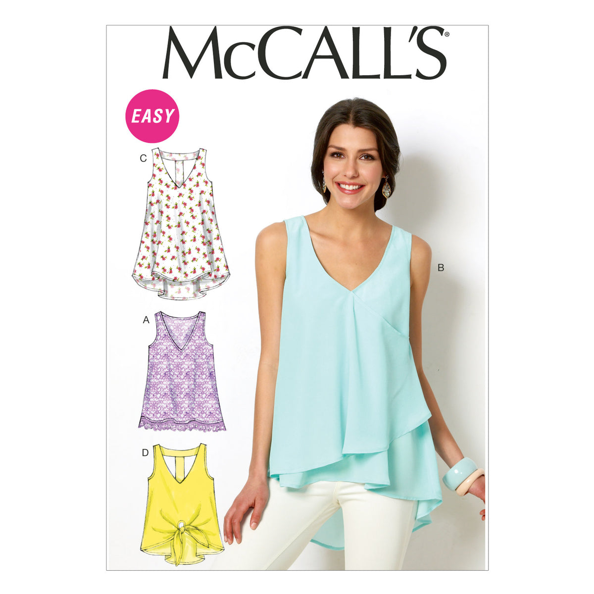 McCall's M6960 sleeveless top and tunic sewing pattern envelope
