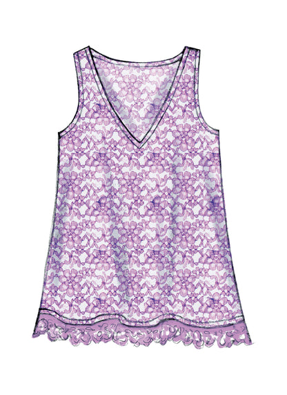McCall's M6960 sleeveless top and tunic sewing pattern envelope