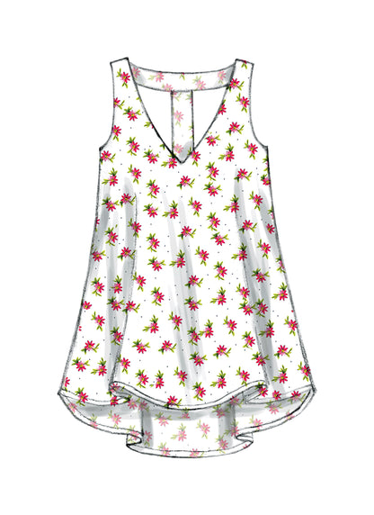McCall's M6960 sleeveless top and tunic sewing pattern envelope