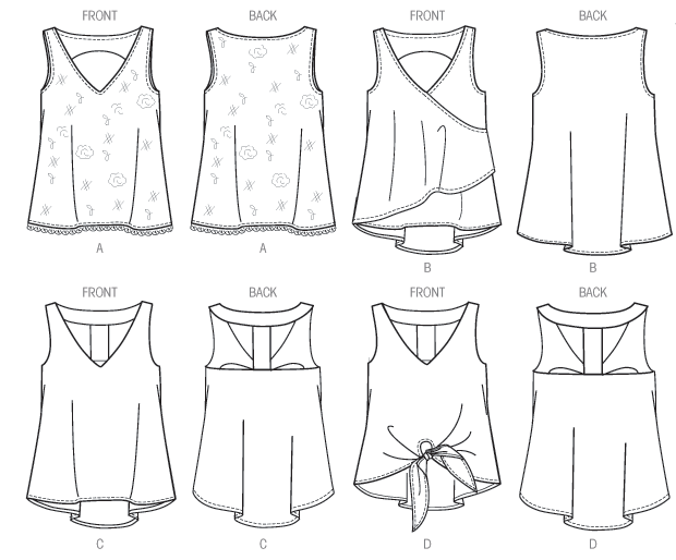 McCall's M6960 sleeveless top and tunic sewing pattern envelope