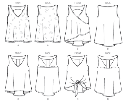 McCall's M6960 sleeveless top and tunic sewing pattern envelope