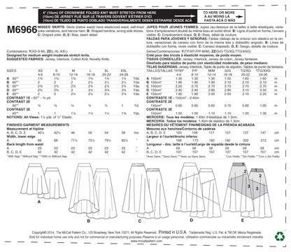 McCall's M6966 skirt sewing pattern envelope