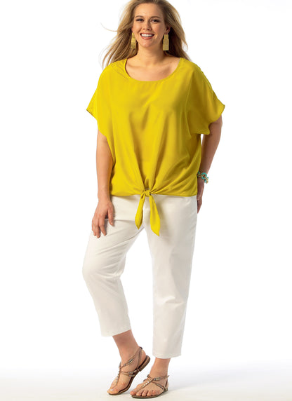 McCall's M6971 plus size top, tunic and dress sewing pattern envelope
