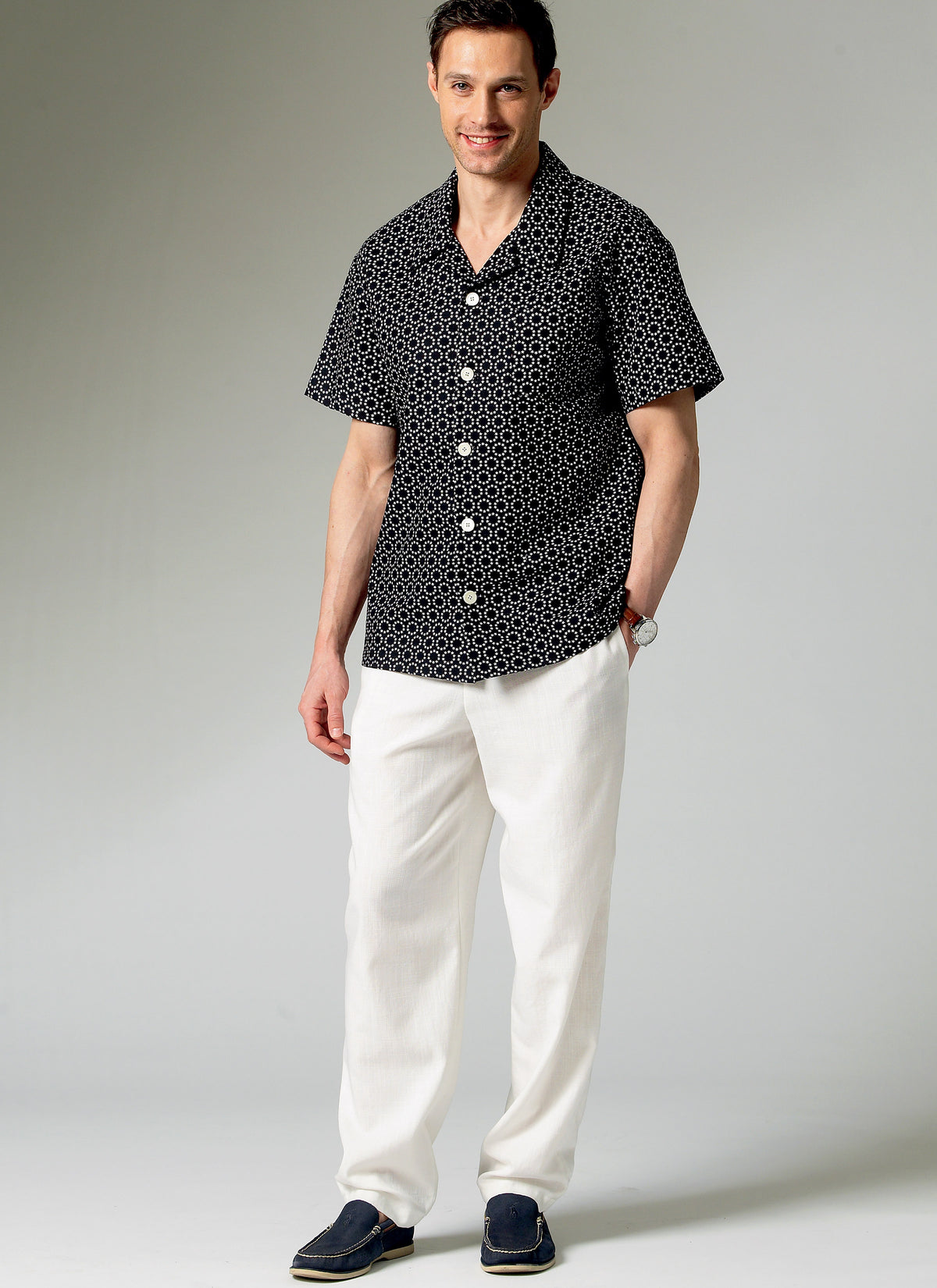 McCall's M6972 short sleeve shirt sewing pattern envelope