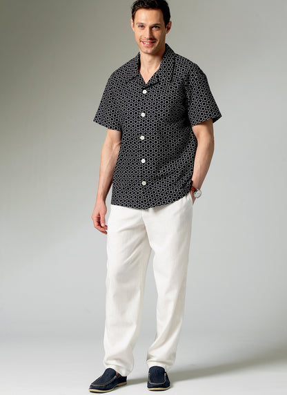 McCall's M6972 short sleeve shirt sewing pattern envelope