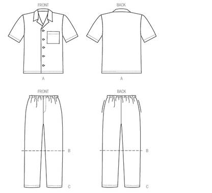 McCall's M6972 short sleeve shirt sewing pattern envelope