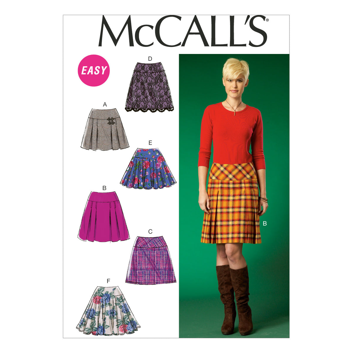 McCall's M7022 skirt sewing pattern envelope