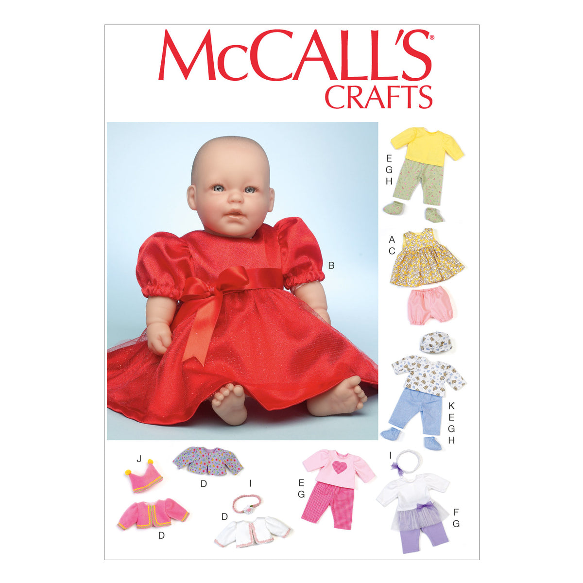 McCall's M7066 doll clothes sewing pattern envelope