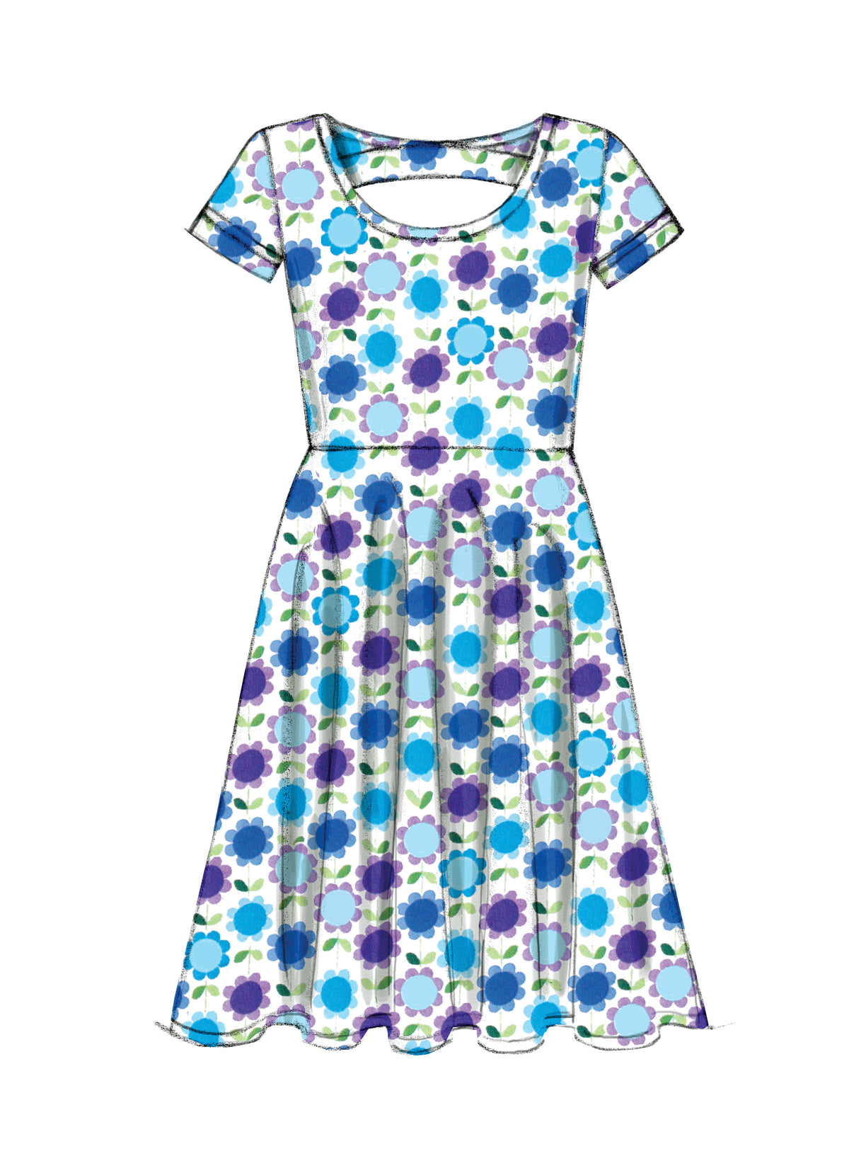 McCall's M7079 girls' dress sewing pattern envelope