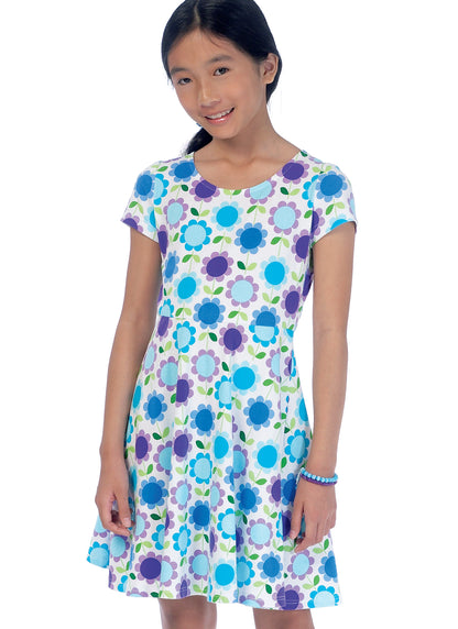 McCall's M7079 girls' plus dress sewing pattern envelope