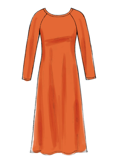 McCall's M7122 sewing pattern envelope showing pullover tunic and dress designs
