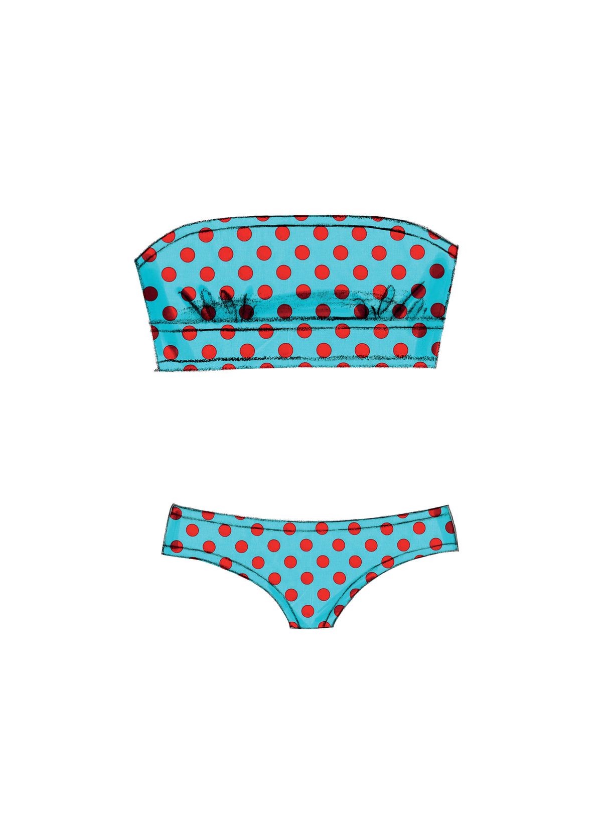 McCall's M7168 sewing pattern envelope showing lined swimsuit designs
