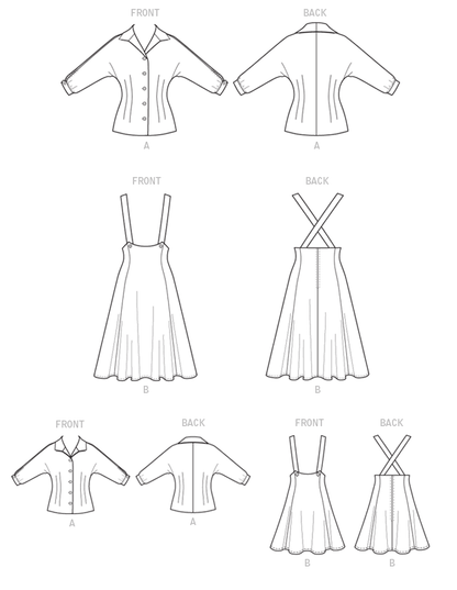 McCall's M7184 sewing pattern envelope showing semi-fitted shirt designs