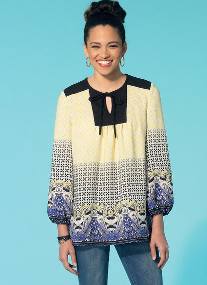 McCall's M7284 sewing pattern envelope showing loose-fitting pullover top designs