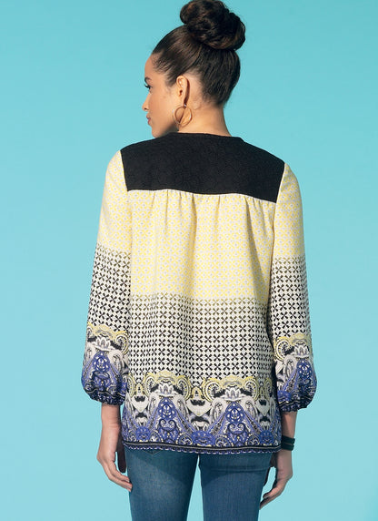 McCall's M7284 sewing pattern envelope showing loose-fitting pullover top designs