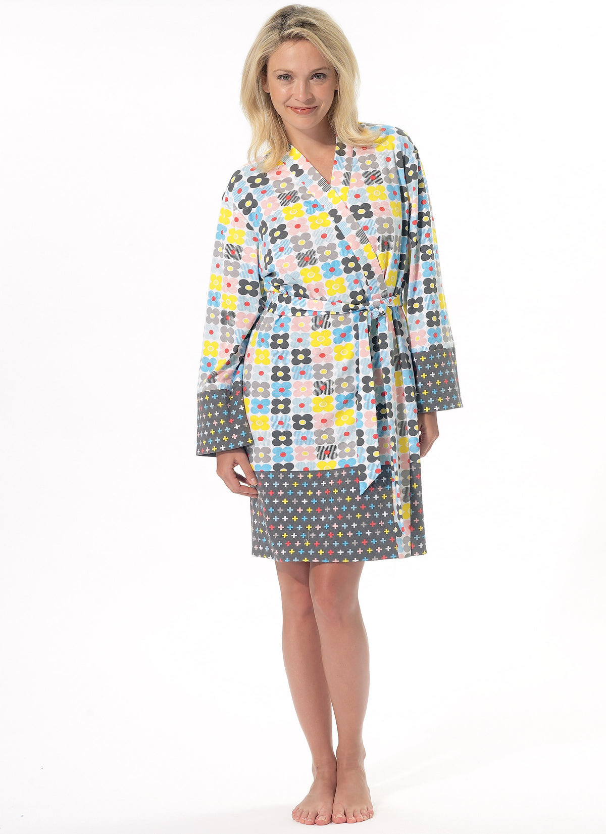 McCall's M7297 sewing pattern envelope showing wrap robe designs