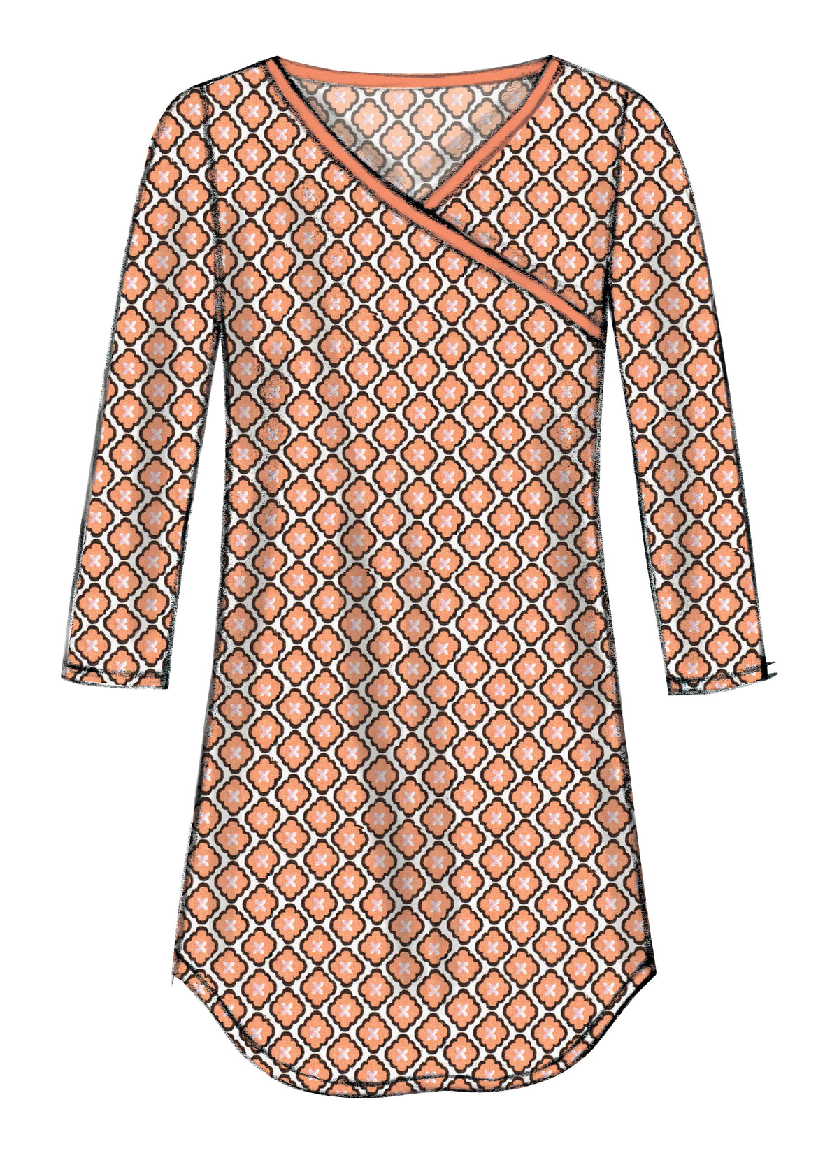 McCall's M7297 sewing pattern envelope showing wrap robe designs