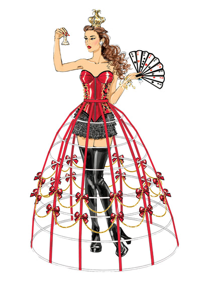 McCall's M7306 sewing pattern envelope showing boned corset designs