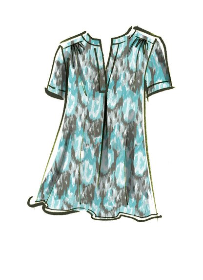 McCall's M7324 sewing pattern envelope showing pullover top and tunic designs