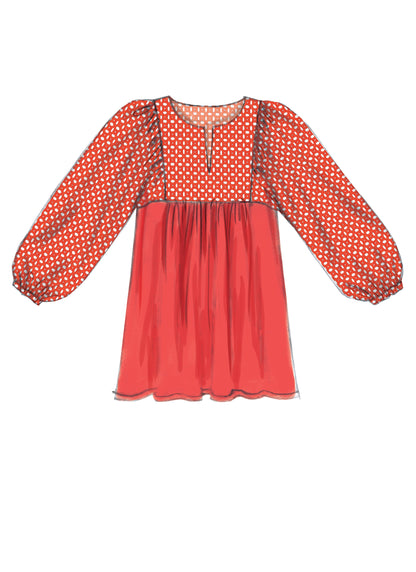 McCall's M7325 sewing pattern envelope showing pullover tops and a tunic