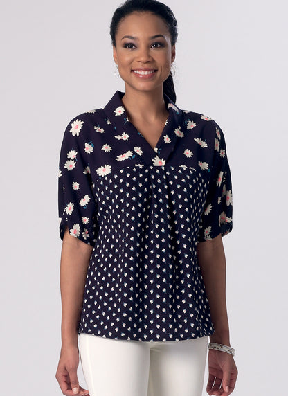 McCall's M7359 sewing pattern envelope showing pullover tops